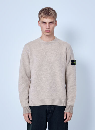 Stone Island Alpaca and Wool Crewneck Sweater Beige sto0165064