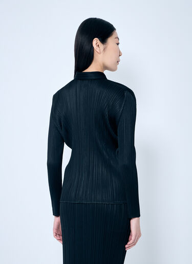 Pleats Please Issey Miyake Pleated Shirt Black plp0259027