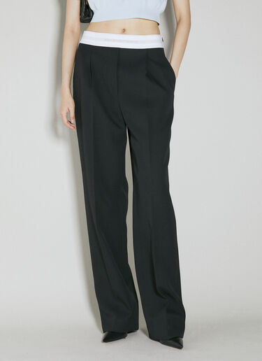 Alexander Wang Pleated Wool Pants Black awg0253005