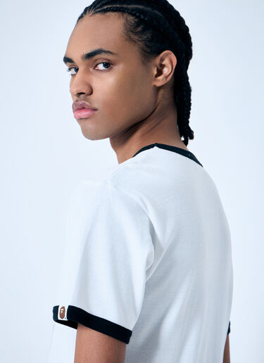 A BATHING APE® Logo Print T-Shirt White aba0158007