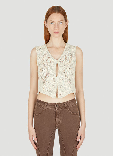 TheOpen Product Open Front Knit Top Brown top0249014