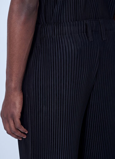 LN-CC® - Homme Plissé Issey Miyake: Basics Pleated Trousers - Black Homme Plissé Issey Miyake Basics Pleated Trousers Black hmp0166001