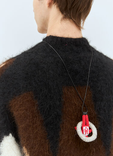 Walter Van Beirendonck 다이아몬드 홀 목걸이 화이트 wlt0158027