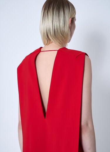 Sportmax Plunge Mini Dress With Belt Red spx0260010