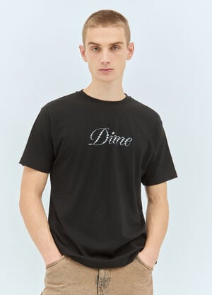 Dime Icy Cursive T-Shirt Black dmt0157005