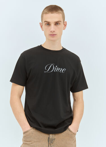 Dime Icy Cursive T-Shirt Black dmt0157005