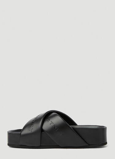 Stella McCartney Logo Slides Black stm0251016