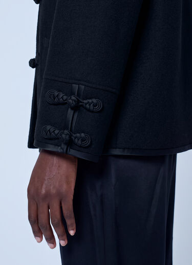 LN-CC® - RÓHE: Double-Faced Wool Pankou Jacket - Black RÓHE Double-Faced Wool Pankou Jacket Black roe0266010