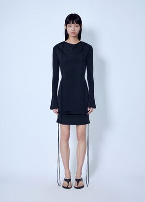 KNWLS Cu Hooded Mini Dress Black knw0266018