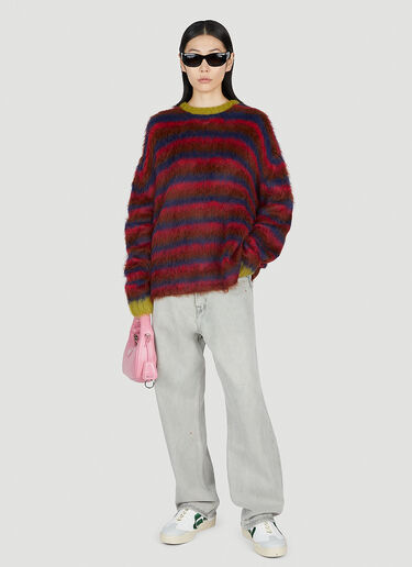 Striped Sweater Brain Dead Striped Sweater Red bra0353005
