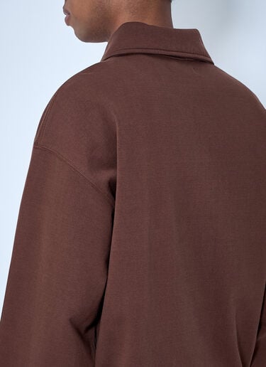 Story MFG Half-Zip Collared Sweatshirt Brown str0164007