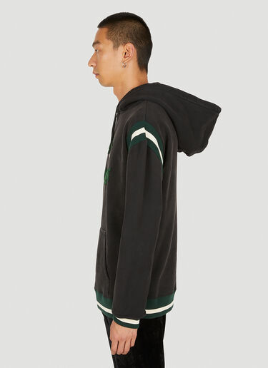 Embroidered Logo Hooded Sweatshirt Saint Laurent Embroidered Logo Hooded Sweatshirt Black sla0149002