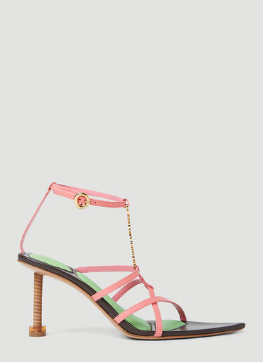 Jacquemus Les Pralu Hautes Heeled Sandals Pink jac0251059