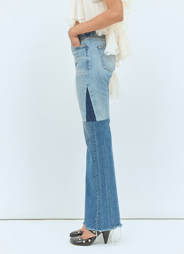Chloé Flared Patchwork Jeans Blue chl0258014