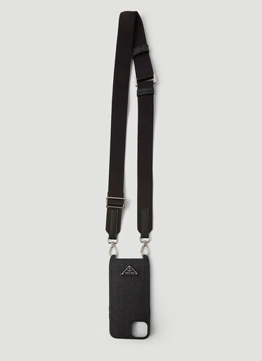 Prada Neck Strap Phone Case Black pra0152081