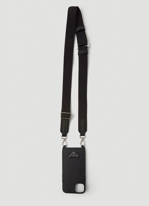 Moncler 넥 스트랩 폰 케이스 블랙 mon0152048