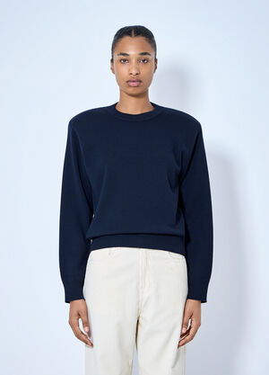 RÓHE Statement Shoulder Crewneck Navy roe0265025