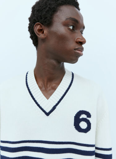 嵌花图案针织衫 Wales Bonner 嵌花图案针织衫 蓝色 wbn0154005