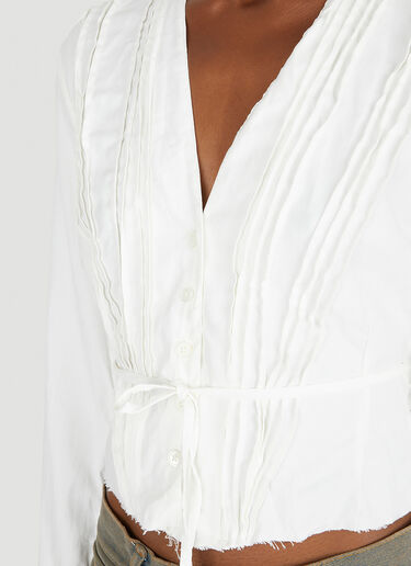 Our Legacy Pleated Shirt White our0251008
