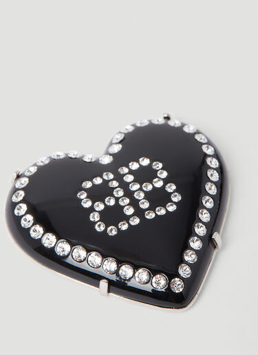 Balenciaga Heart Logo Earrings Black bal0253099