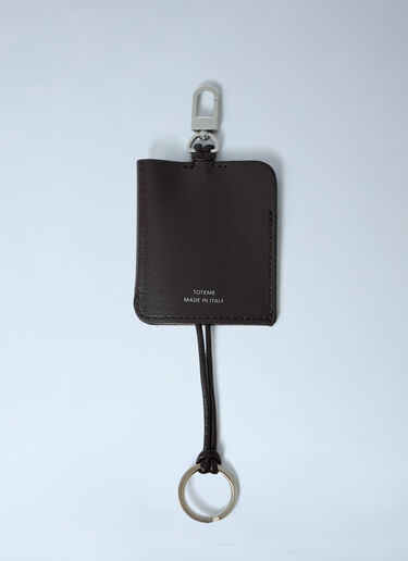 Polished Leather Logo Keyring TOTEME Polished Leather Logo Keyring Brown tot0263063