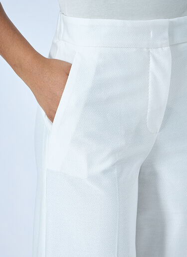 Max Mara Wide-Leg Tailored Trousers White max0265022