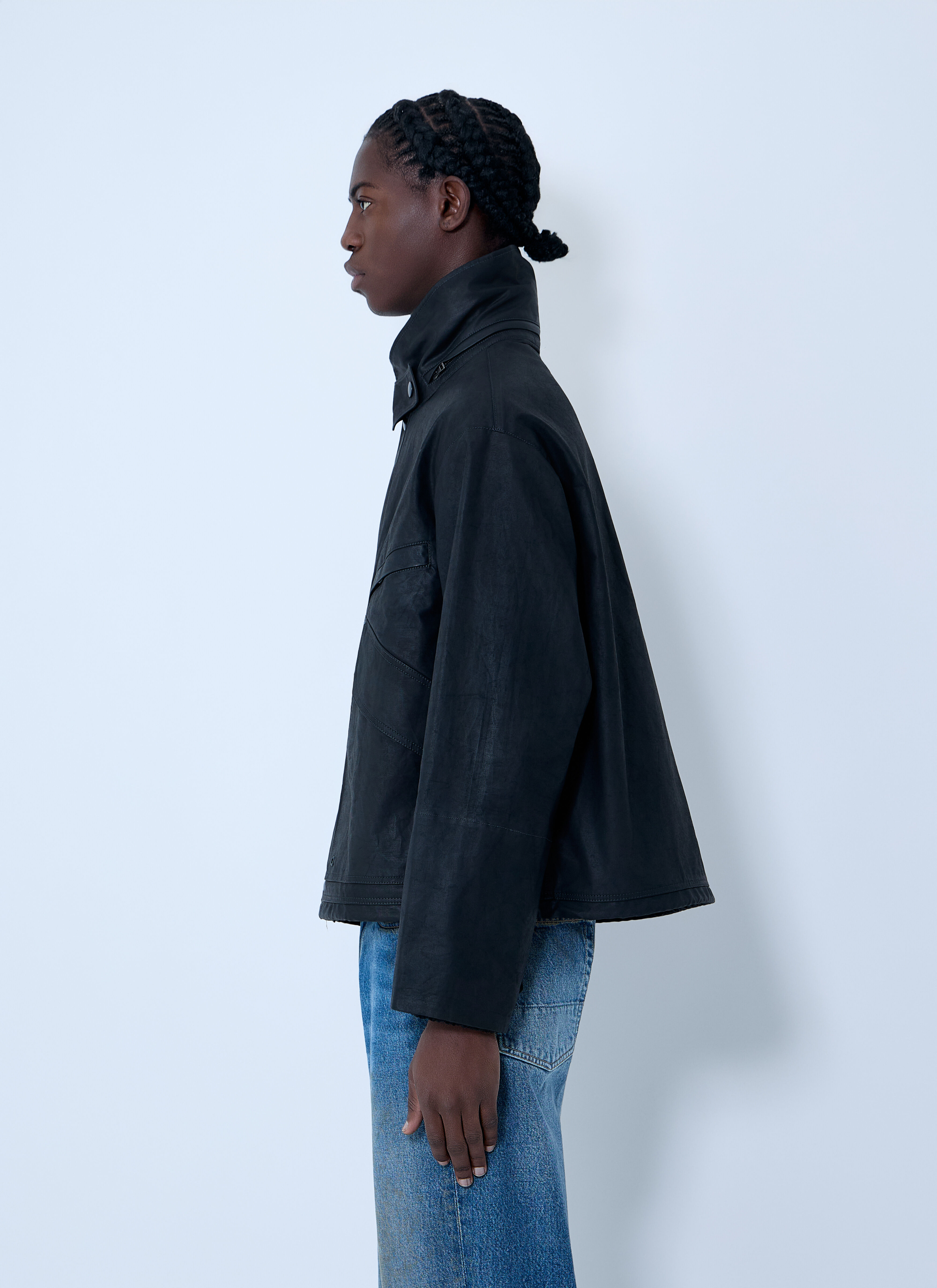 Lemaire 　SHORT JACKET Lemaire Men's' Short Rain Jacket in Black | LN-CC®