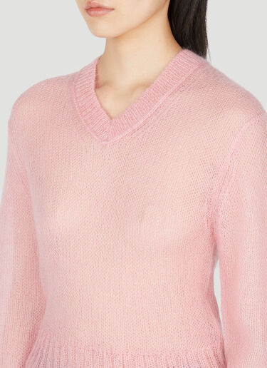 Acne Studios Mohair Knit Sweater Pink acn0254012