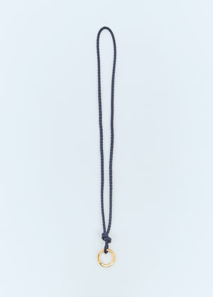 Bottega Veneta Intreccio Long Keyring Blue bov0257028