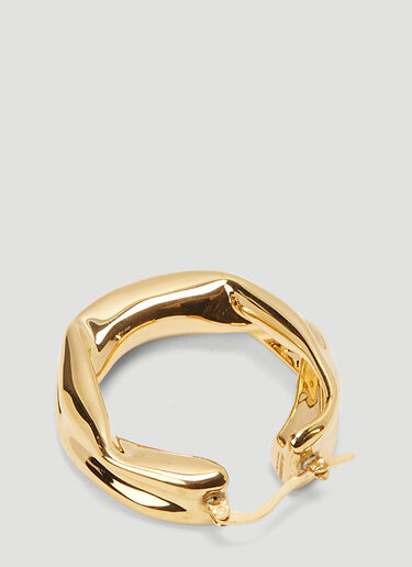 Jil Sander Melting Hoop Earrings Gold jil0244019