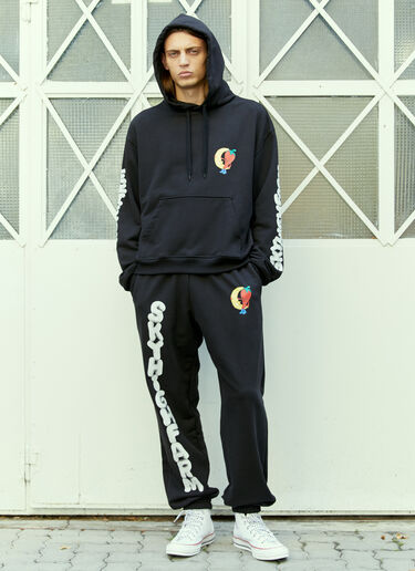 Sky High Farm Workwear グラフィックプリントトラックパンツ ブラック skh0354002
