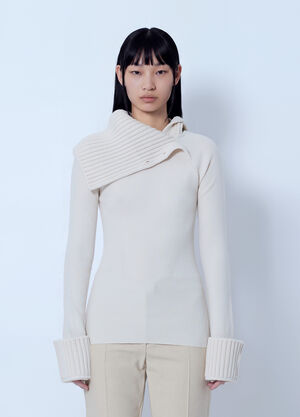 Sportmax Ribbed Knit Sweater White spx0266207