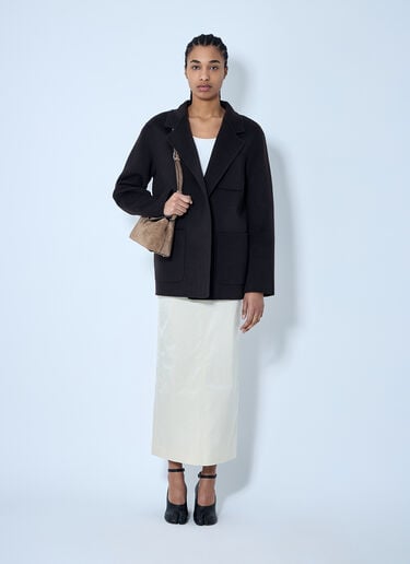 TOTEME Cotton-Blend Midi Skirt Beige tot0260021
