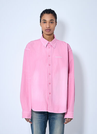 Balenciaga Button-Down Shirt Pink bal0259067