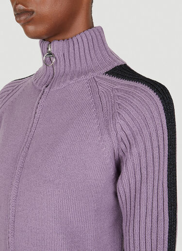 TheOpen Product Knitted Zip Sweater Purple top0249003