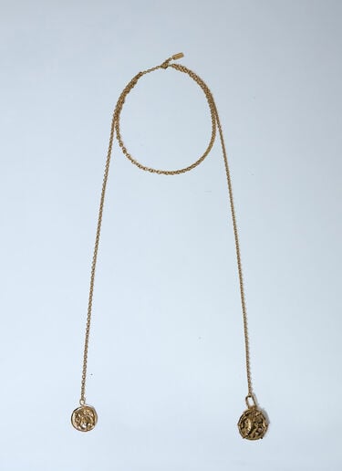 Layered Medals Necklace Chloé Layered Medals Necklace Gold chl0263110