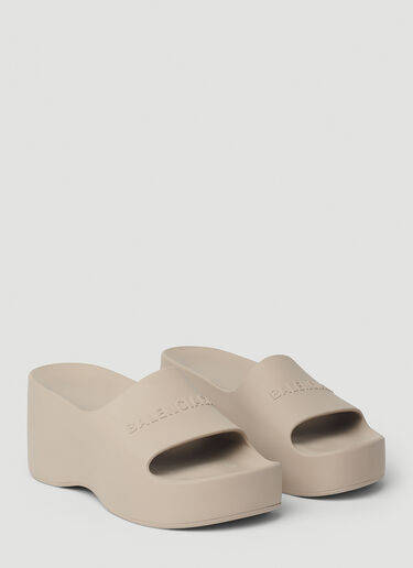 Balenciaga Chunky Platform Slides Beige bal0252068
