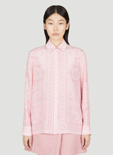Versace Barocco Silk Shirt Pink ver0255013