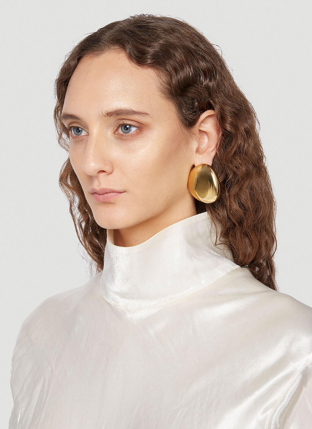 Marni Clip On Oval Earrings in Gold LN CC