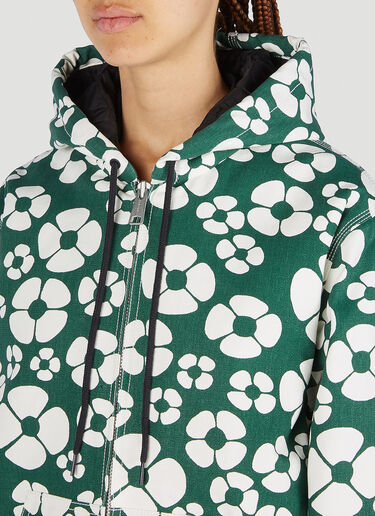 Marni x Carhartt Floral Print Hooded Jacket Green mca0250011