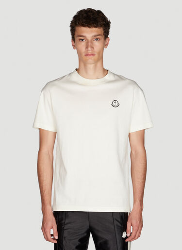 8 Moncler Palm Angels Logo Print T-Shirt White mpa0351013