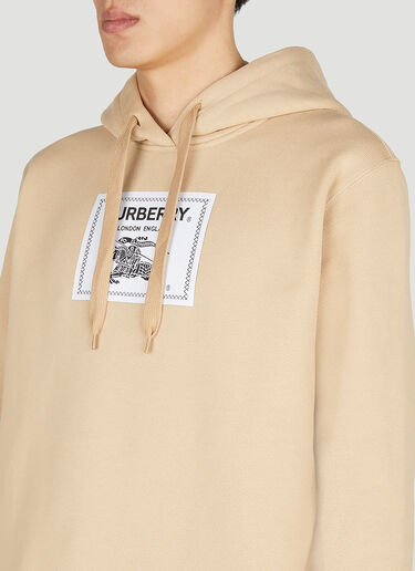 Burberry 徽标贴饰连帽运动衫 奶油色 bur0152031