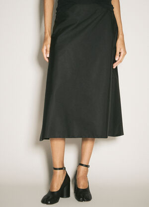 Marni Twill Midi Skirt Black mni0258004