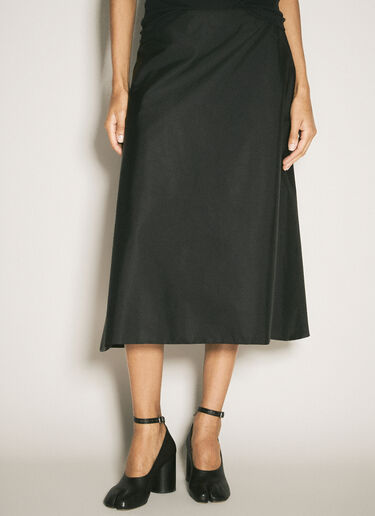Marni Twill Midi Skirt Black mni0258004