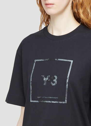 Y-3 Reflective Square Logo T-Shirt Black yyy0243007