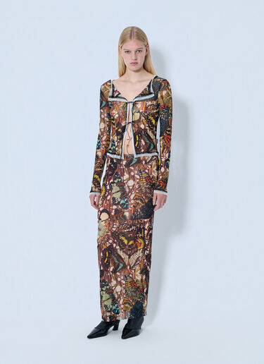 Jean Paul Gaultier Re-Edition The Yellow Butterfly Skirt Brown jpg0264023