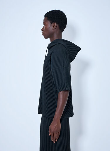 Homme Plissé Issey Miyake プリーツショートスリーブシャツ ブラック hmp0165009