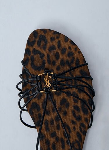 Saint Laurent Babylone Sandals Brown sla0259036