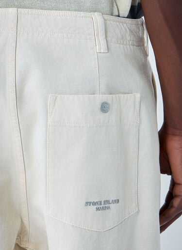 Stone Island Utility Cargo Trousers Ivory sto0164058