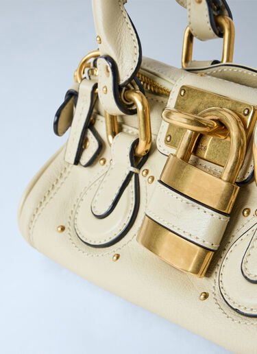 LN-CC® - Chloé: Small Paddington Grained Leather Shoulder Bag - Cream Chloé Small Paddington Grained Leather Shoulder Bag Cream chl0265053